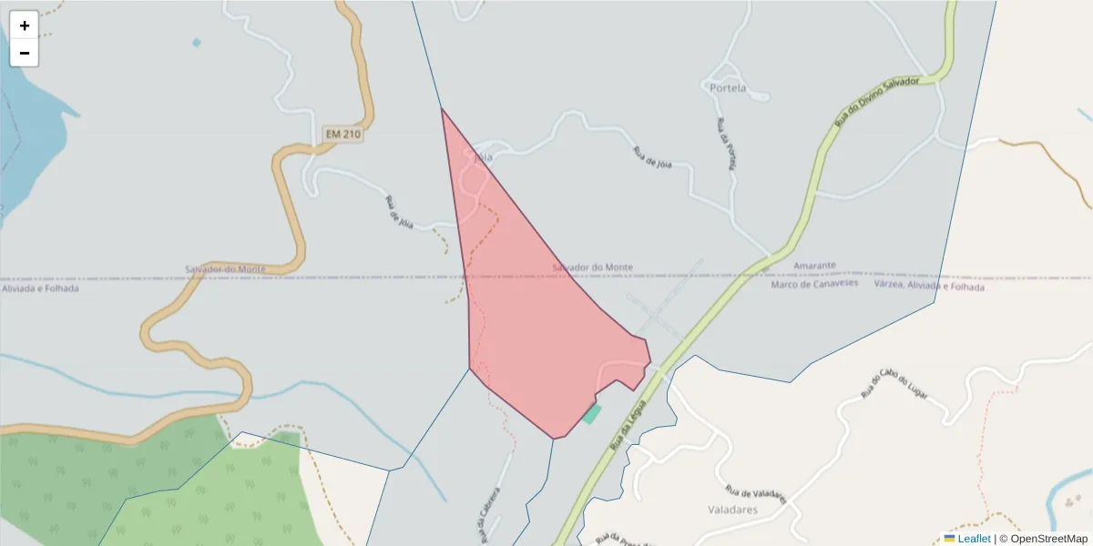 Mapa detalhado do código postal 4635-570 com limites, códigos postais vizinhos e agências dos correios