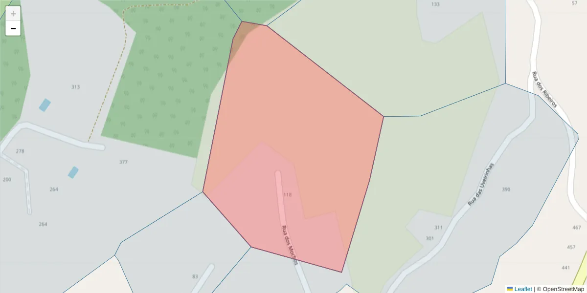 Mapa detalhado do código postal 4635-614 com limites, códigos postais vizinhos e agências dos correios