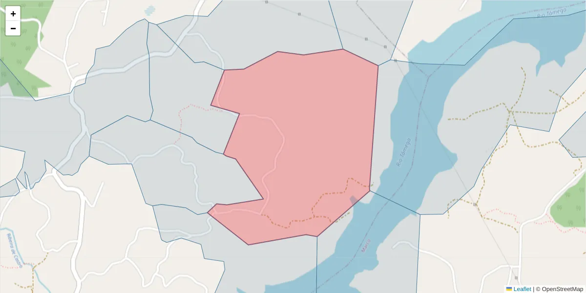 Mapa detalhado do código postal 4635-670 com limites, códigos postais vizinhos e agências dos correios
