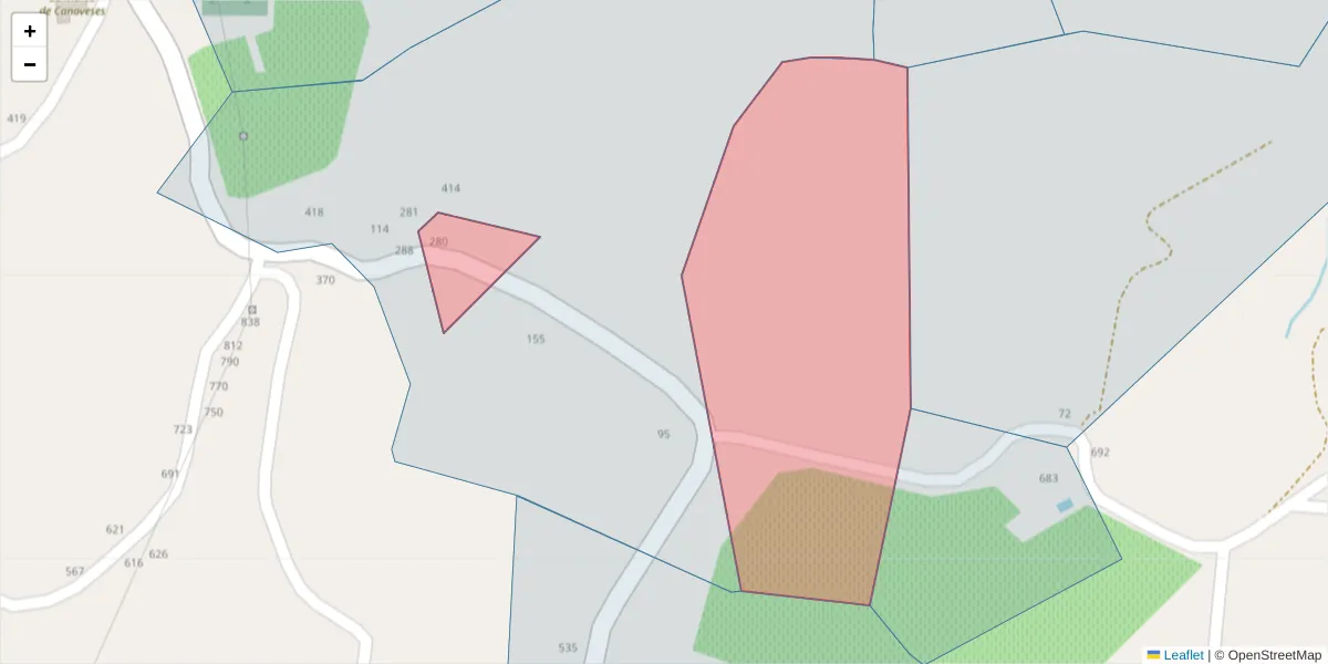 Mapa detalhado do código postal 4635-680 com limites, códigos postais vizinhos e agências dos correios