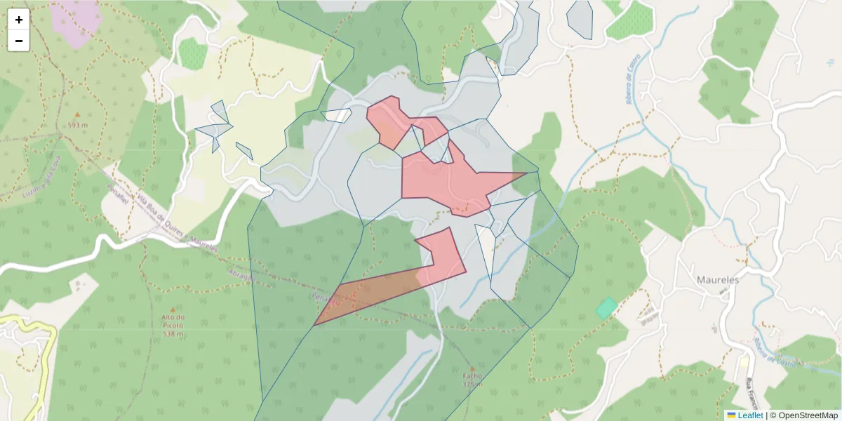 Mapa detalhado do código postal 4635-692 com limites, códigos postais vizinhos e agências dos correios