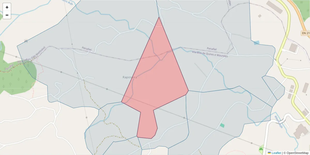 Mapa detalhado do código postal 4635-704 com limites, códigos postais vizinhos e agências dos correios