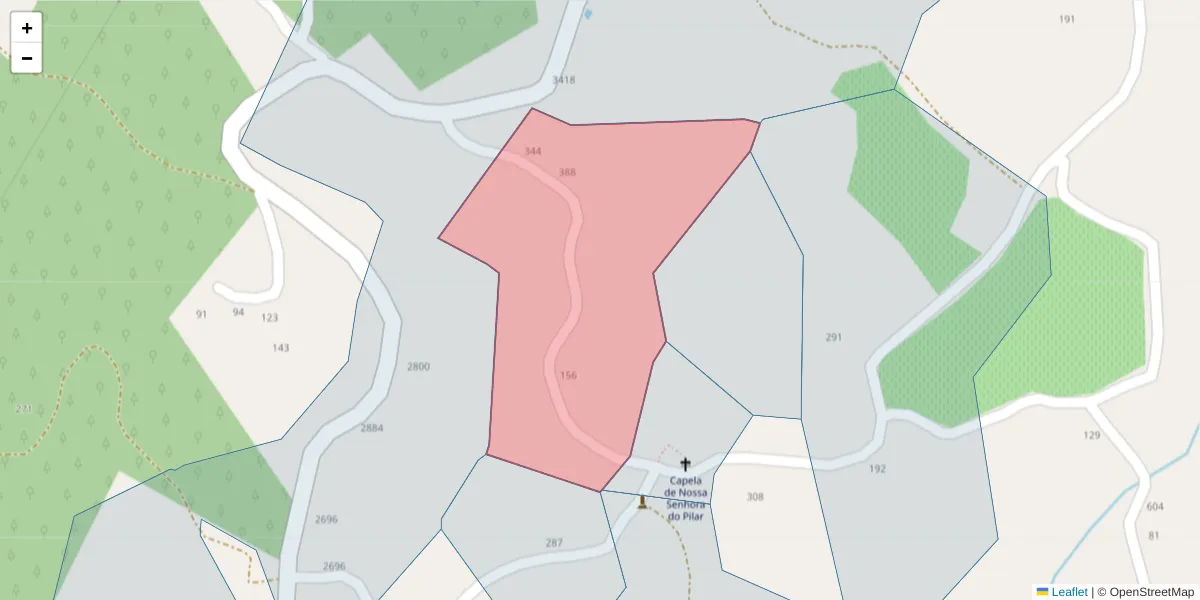 Mapa detalhado do código postal 4635-711 com limites, códigos postais vizinhos e agências dos correios