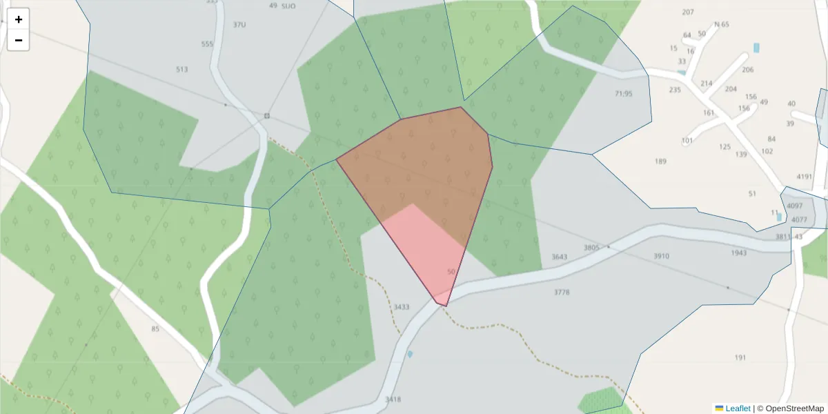 Mapa detalhado do código postal 4635-720 com limites, códigos postais vizinhos e agências dos correios