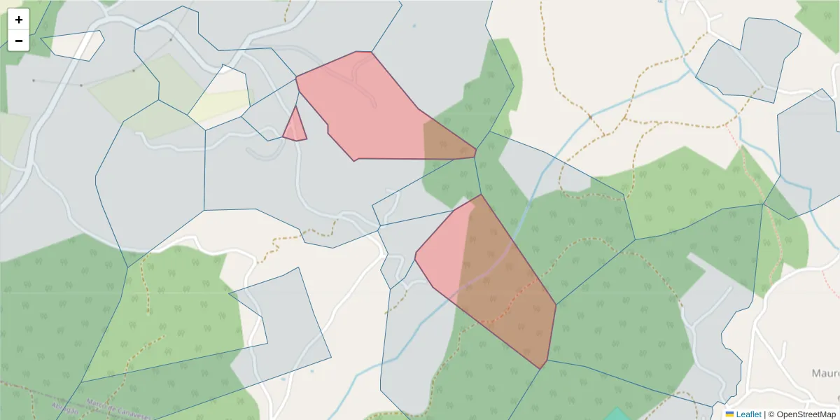 Mapa detalhado do código postal 4635-734 com limites, códigos postais vizinhos e agências dos correios