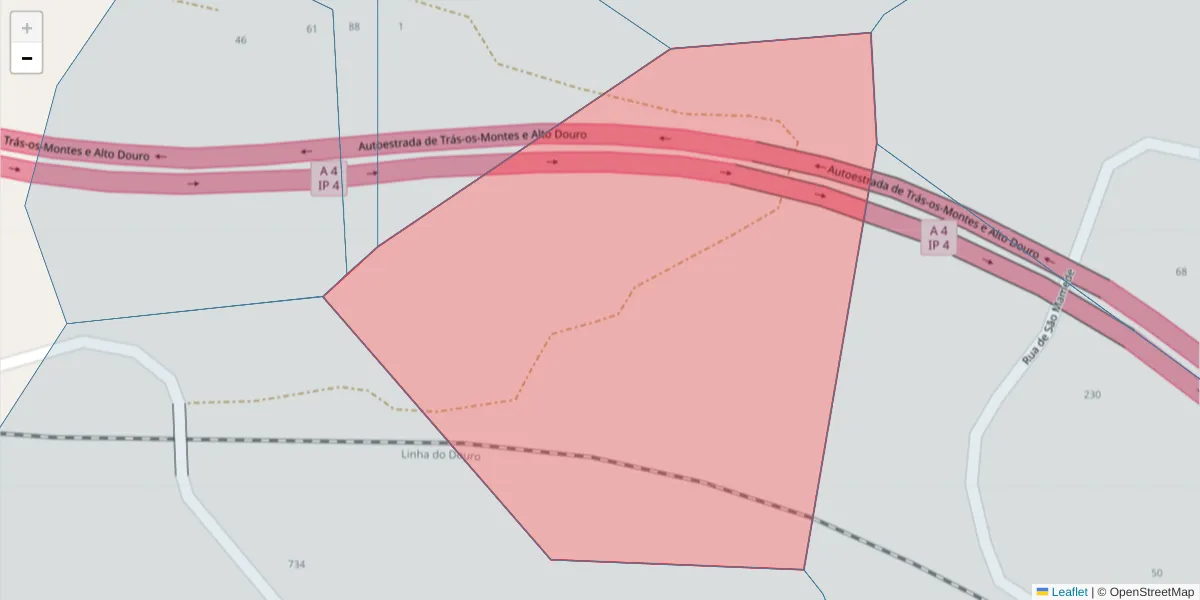 Mapa detalhado do código postal 4635-763 com limites, códigos postais vizinhos e agências dos correios
