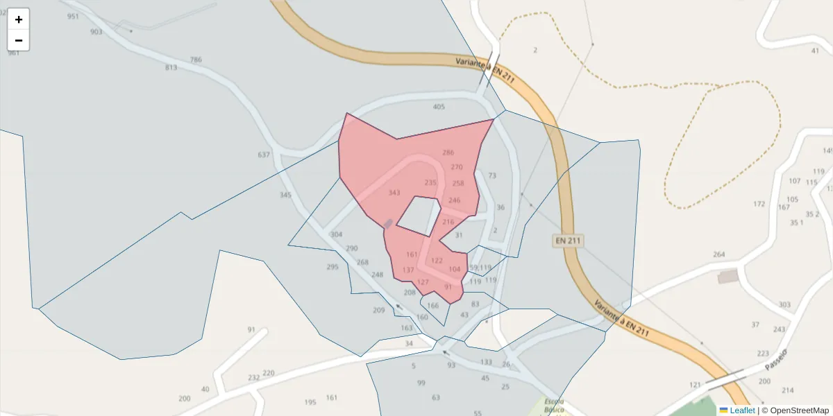 Mapa detalhado do código postal 4635-770 com limites, códigos postais vizinhos e agências dos correios