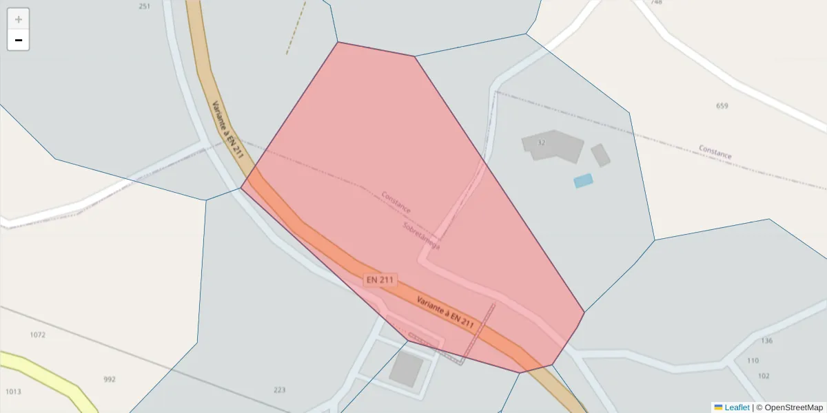 Mapa detalhado do código postal 4635-771 com limites, códigos postais vizinhos e agências dos correios