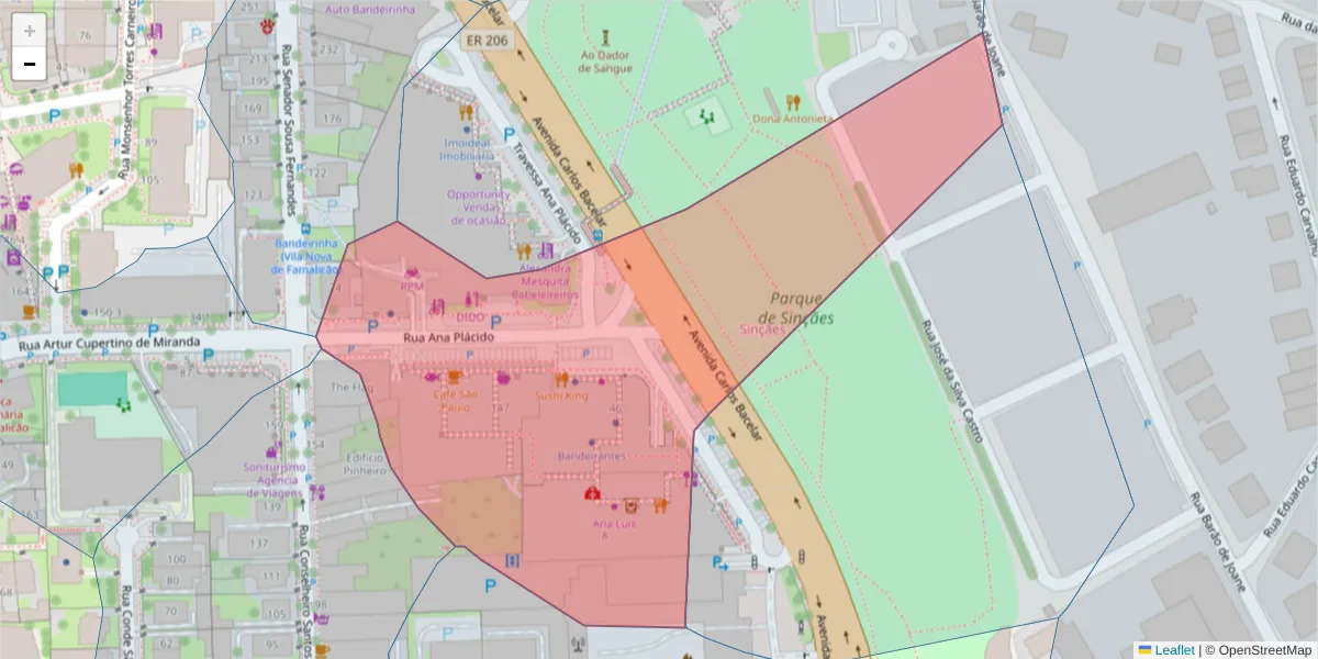 Mapa detalhado do código postal 4760-120 com limites, códigos postais vizinhos e agências dos correios
