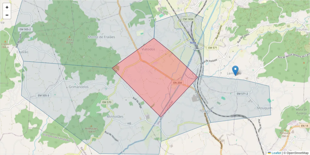 Mapa detalhado do código postal 4775-250 com limites, códigos postais vizinhos e agências dos correios