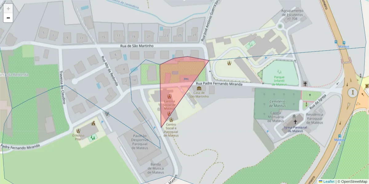 Mapa detalhado do código postal 5000-270 com limites, códigos postais vizinhos e agências dos correios