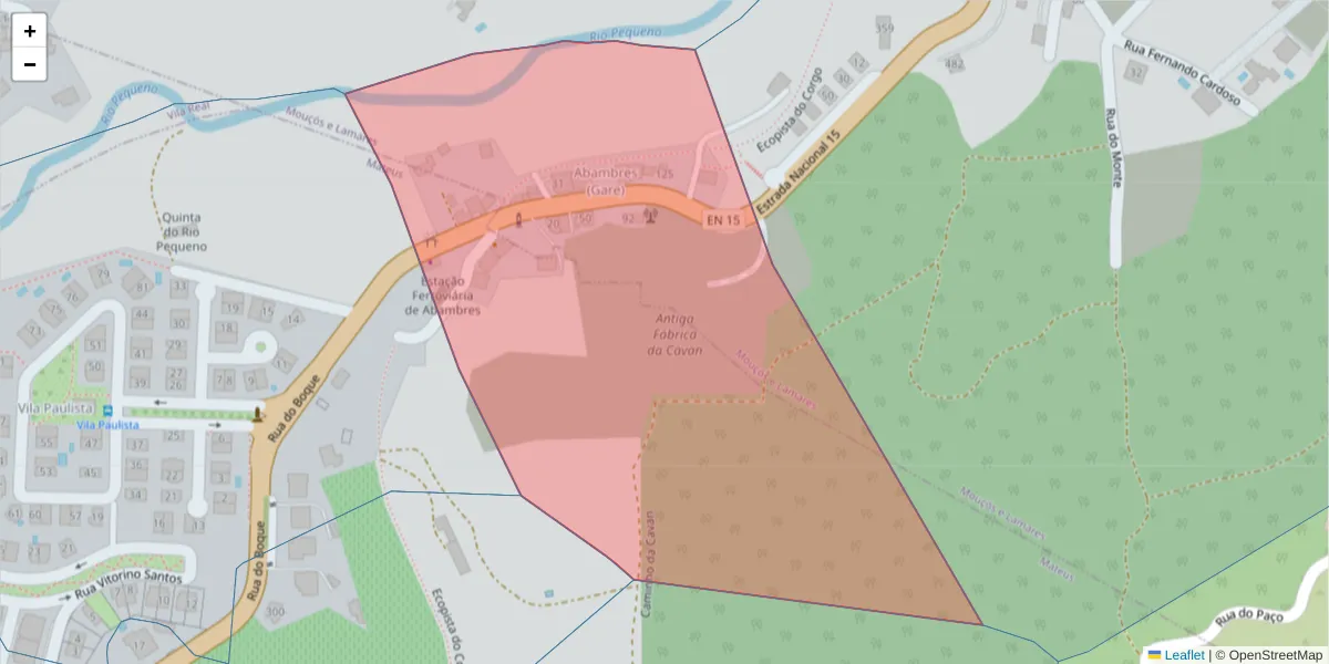 Mapa detalhado do código postal 5000-363 com limites, códigos postais vizinhos e agências dos correios
