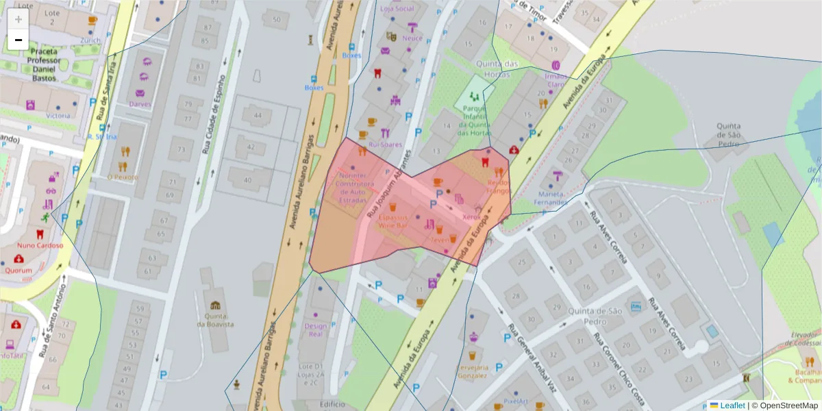 Mapa detalhado do código postal 5000-699 com limites, códigos postais vizinhos e agências dos correios