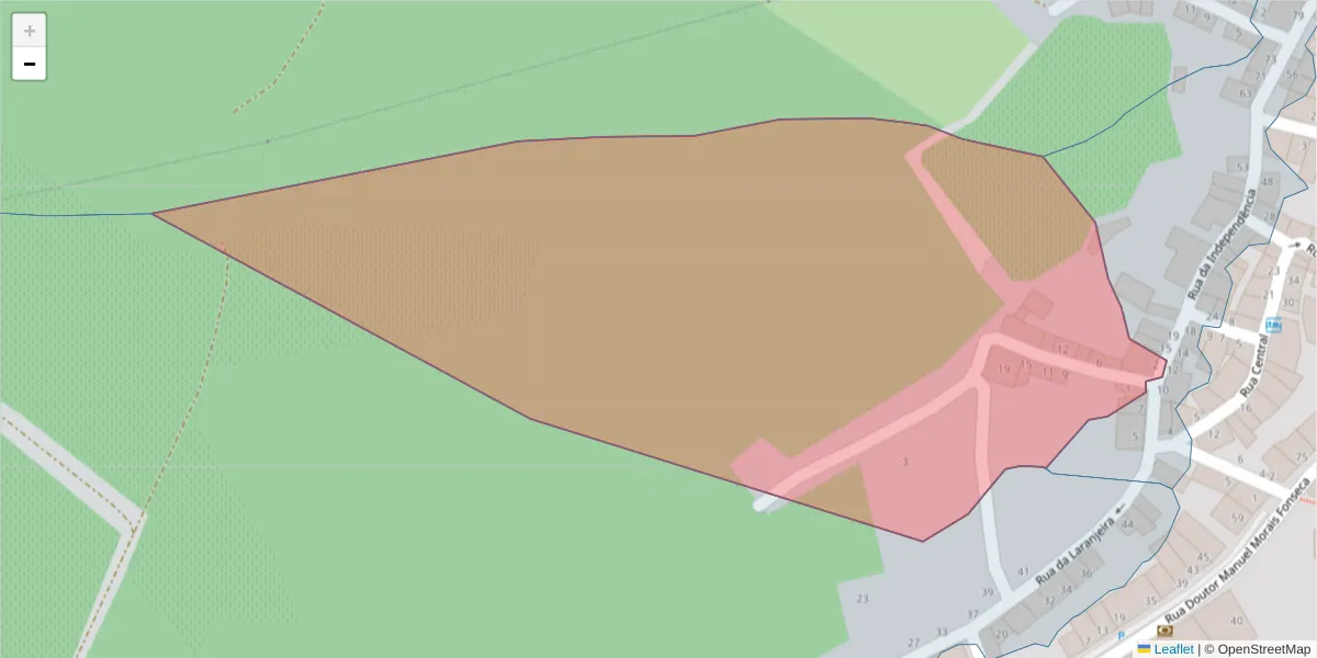 Mapa detalhado do código postal 5090-119 com limites, códigos postais vizinhos e agências dos correios