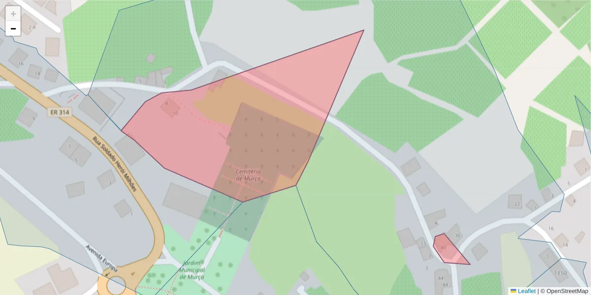 Mapa detalhado do código postal 5090-126 com limites, códigos postais vizinhos e agências dos correios