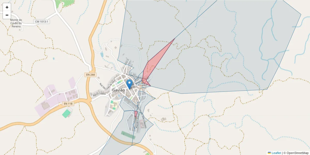 Mapa detalhado do código postal 6040-103 com limites, códigos postais vizinhos e agências dos correios