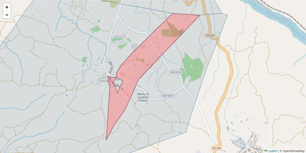 Mapa detalhado do código postal 6040-108 com limites, códigos postais vizinhos e agências dos correios