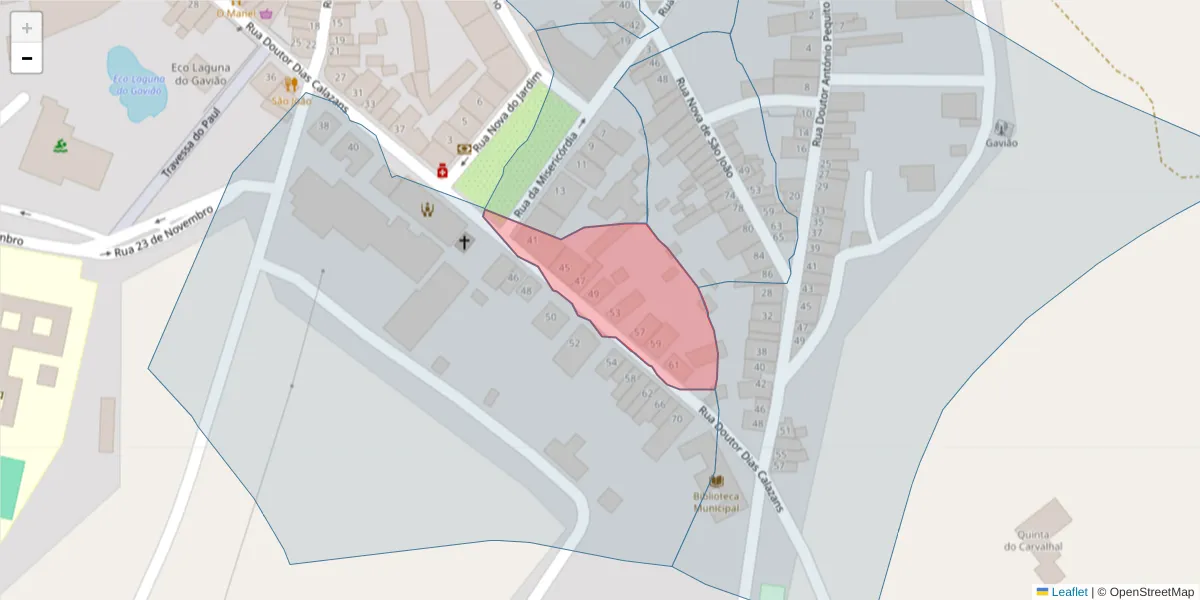 Mapa detalhado do código postal 6040-116 com limites, códigos postais vizinhos e agências dos correios