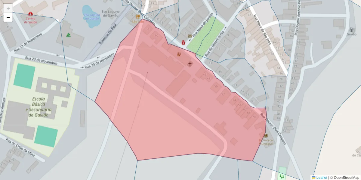 Mapa detalhado do código postal 6040-117 com limites, códigos postais vizinhos e agências dos correios