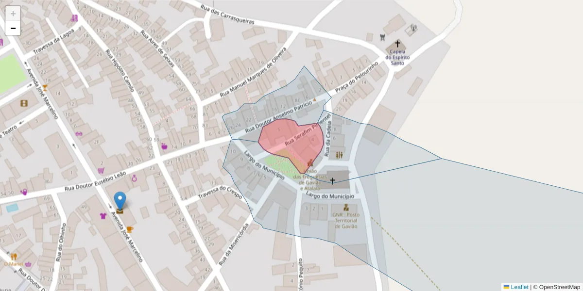 Mapa detalhado do código postal 6040-127 com limites, códigos postais vizinhos e agências dos correios