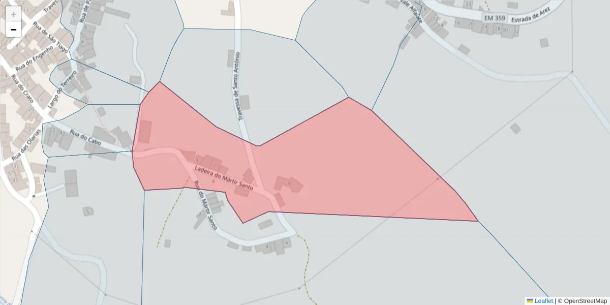 Mapa detalhado do código postal 6050-132 com limites, códigos postais vizinhos e agências dos correios