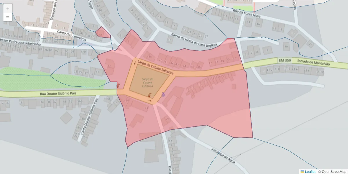 Mapa detalhado do código postal 6050-313 com limites, códigos postais vizinhos e agências dos correios