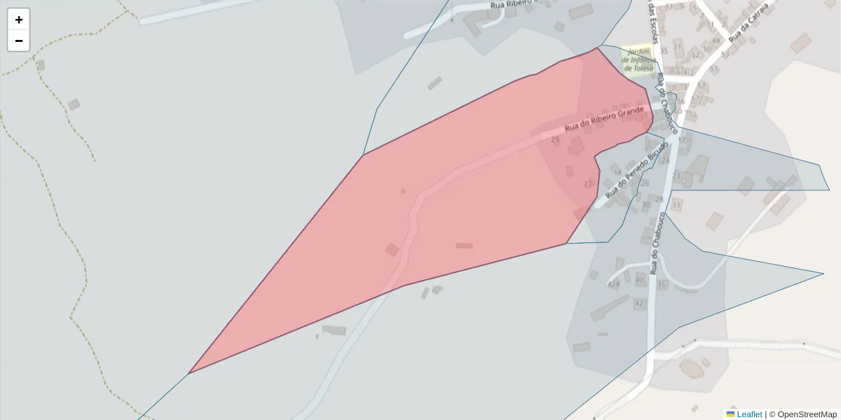 Mapa detalhado do código postal 6050-504 com limites, códigos postais vizinhos e agências dos correios