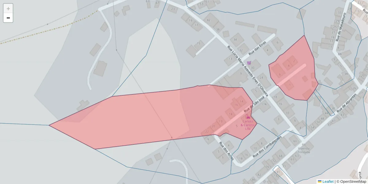 Mapa detalhado do código postal 6050-519 com limites, códigos postais vizinhos e agências dos correios