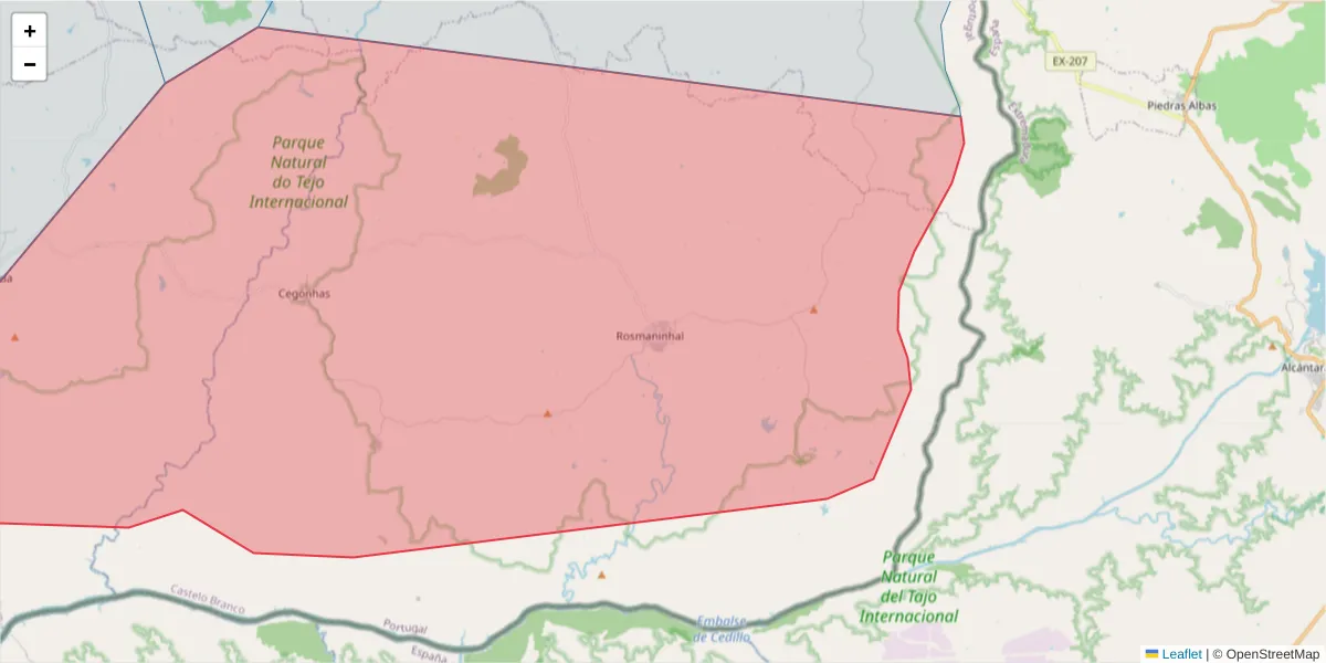 Mapa detalhado do código postal 6060-423 com limites, códigos postais vizinhos e agências dos correios
