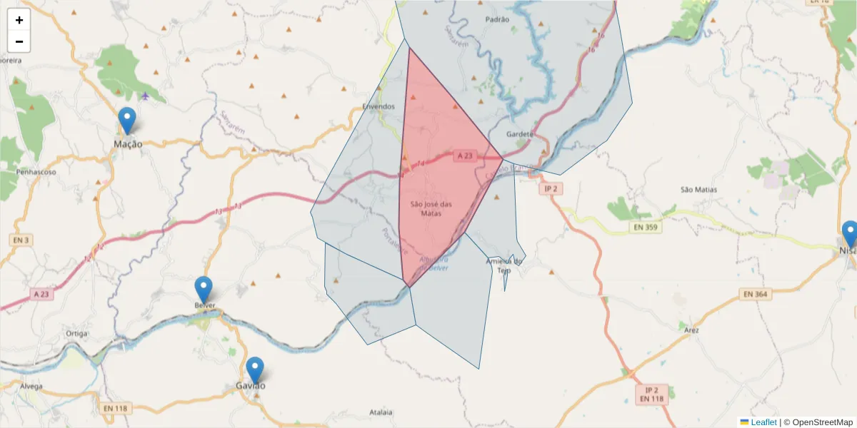 Mapa detalhado do código postal 6120-069 com limites, códigos postais vizinhos e agências dos correios