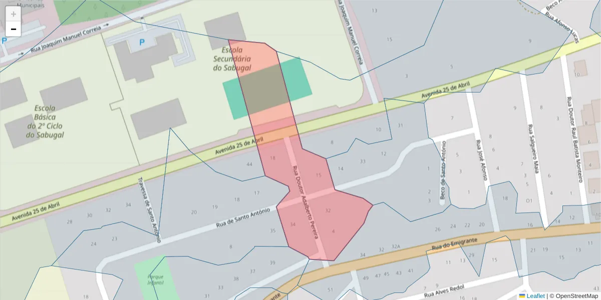 Mapa detalhado do código postal 6320-323 com limites, códigos postais vizinhos e agências dos correios