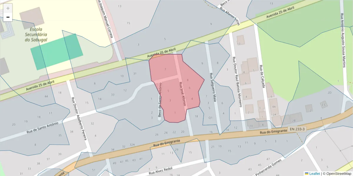 Mapa detalhado do código postal 6320-421 com limites, códigos postais vizinhos e agências dos correios