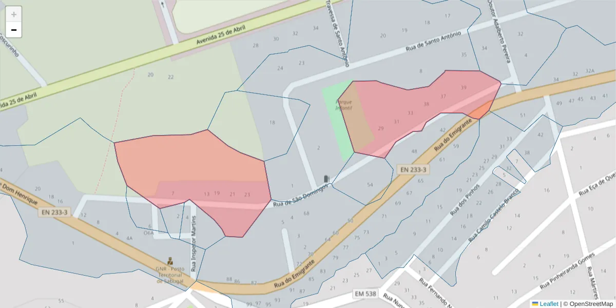 Mapa detalhado do código postal 6320-451 com limites, códigos postais vizinhos e agências dos correios