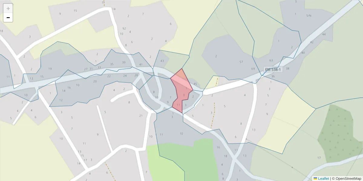 Mapa detalhado do código postal 6320-490 com limites, códigos postais vizinhos e agências dos correios