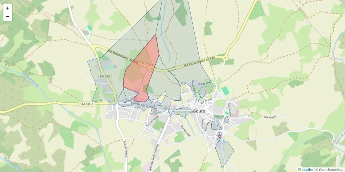 Mapa detalhado do código postal 6320-625 com limites, códigos postais vizinhos e agências dos correios