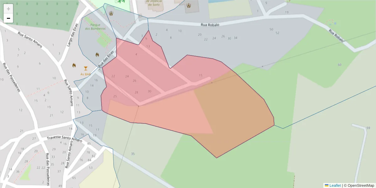 Mapa detalhado do código postal 6320-628 com limites, códigos postais vizinhos e agências dos correios