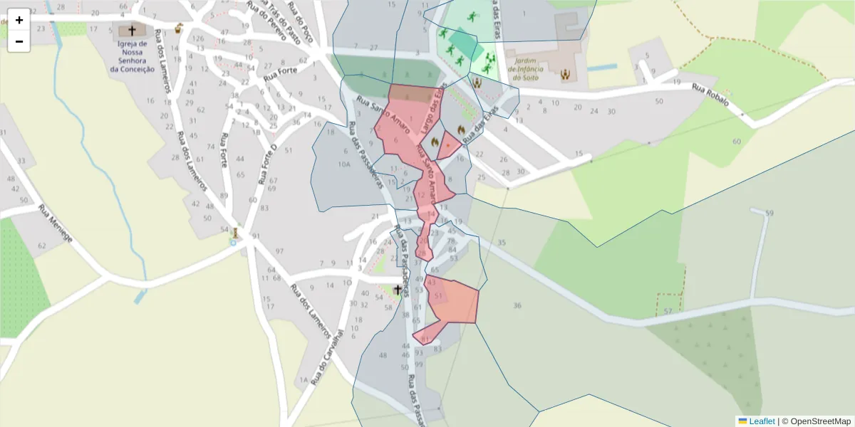 Mapa detalhado do código postal 6320-657 com limites, códigos postais vizinhos e agências dos correios