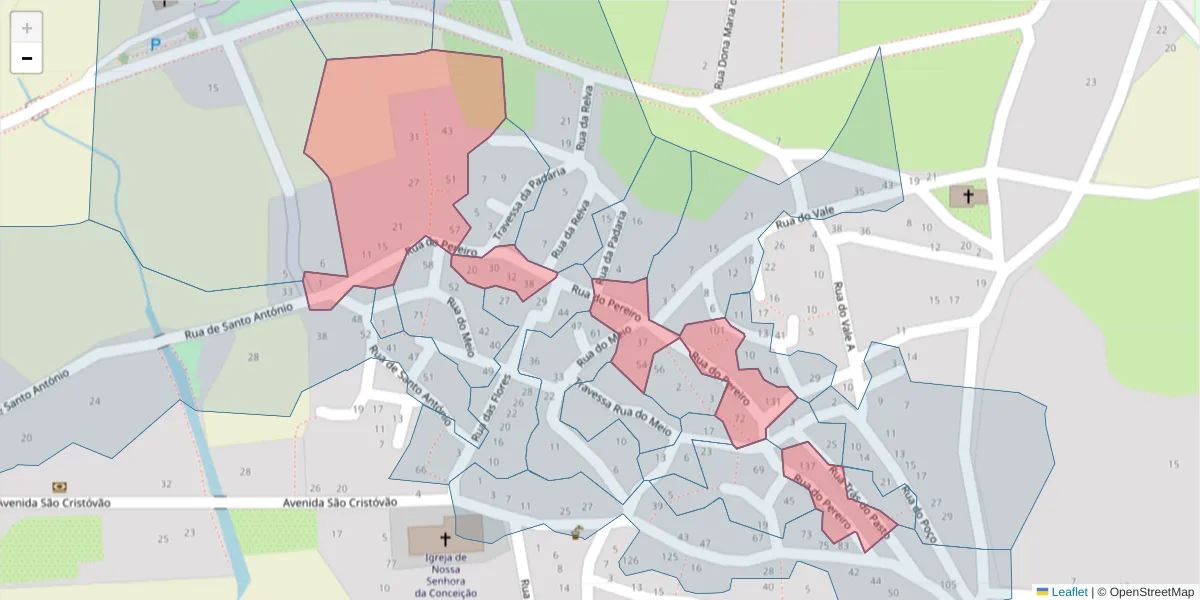 Mapa detalhado do código postal 6320-679 com limites, códigos postais vizinhos e agências dos correios