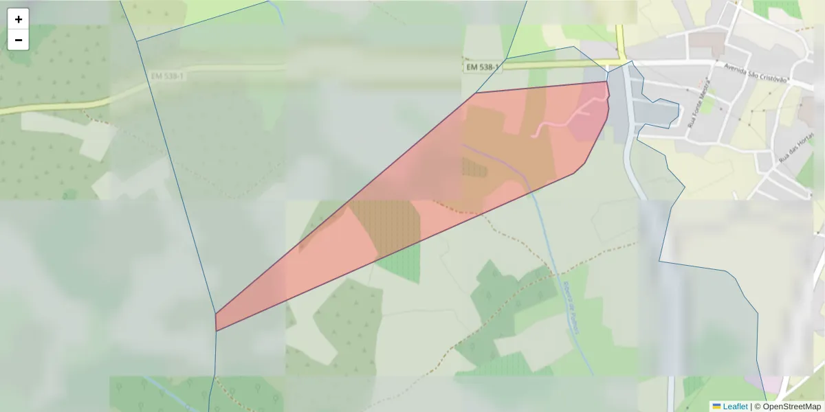 Mapa detalhado do código postal 6320-683 com limites, códigos postais vizinhos e agências dos correios