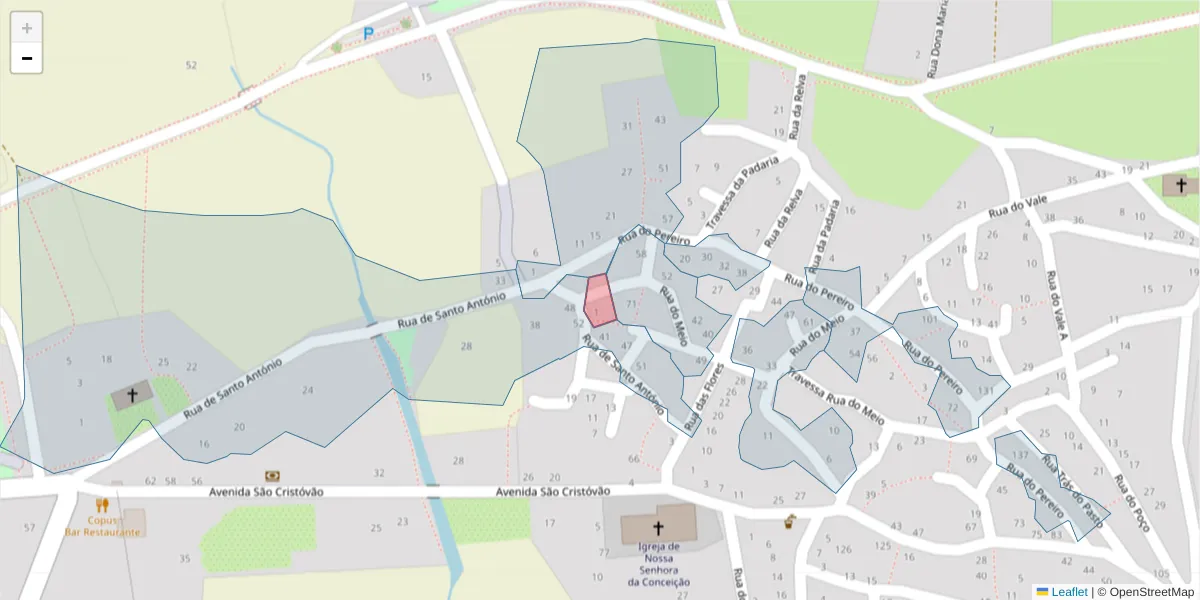 Mapa detalhado do código postal 6320-693 com limites, códigos postais vizinhos e agências dos correios