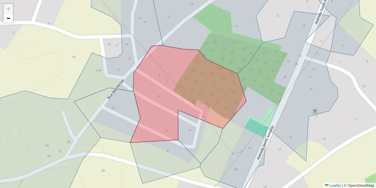 Mapa detalhado do código postal 6320-699 com limites, códigos postais vizinhos e agências dos correios