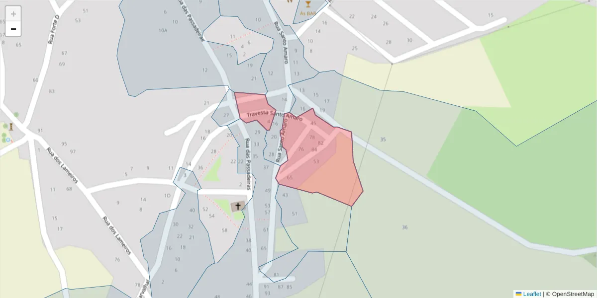 Mapa detalhado do código postal 6320-702 com limites, códigos postais vizinhos e agências dos correios