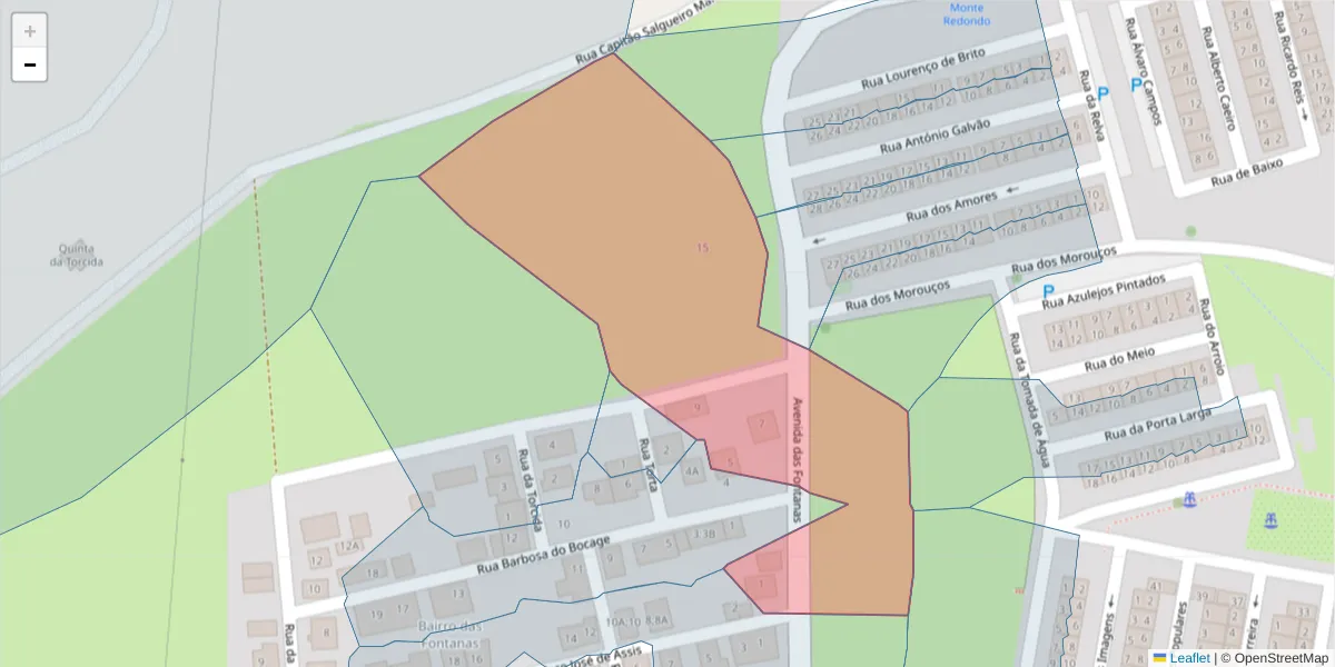 Mapa detalhado do código postal 7000-713 com limites, códigos postais vizinhos e agências dos correios