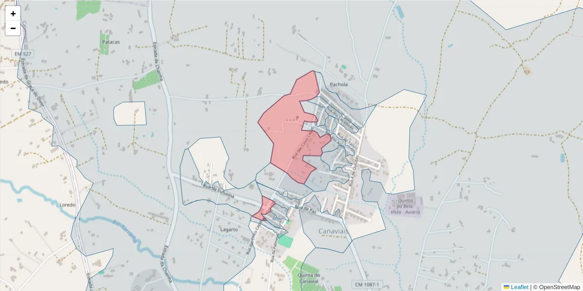 Mapa detalhado do código postal 7005-376 com limites, códigos postais vizinhos e agências dos correios