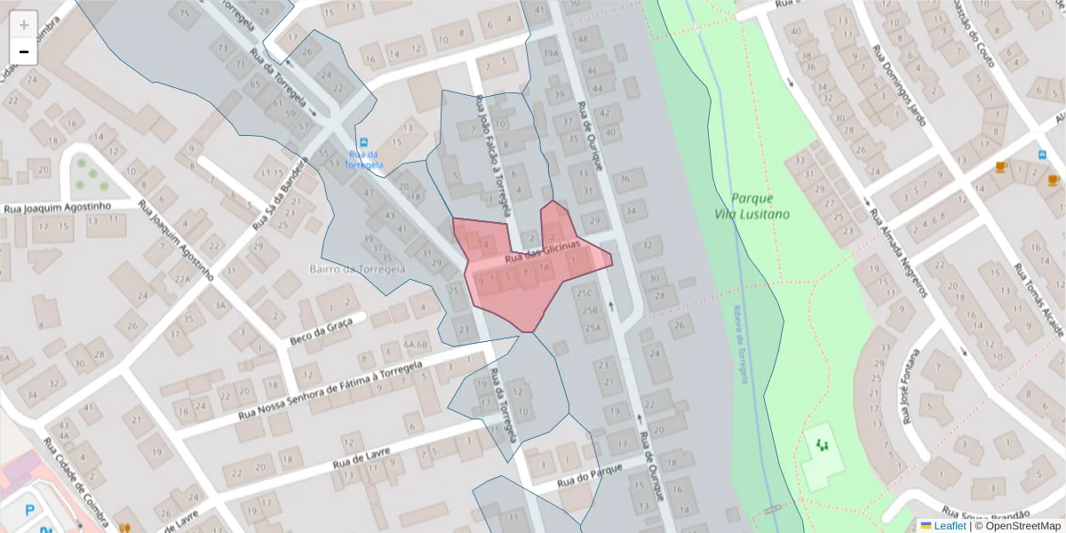 Mapa detalhado do código postal 7005-382 com limites, códigos postais vizinhos e agências dos correios