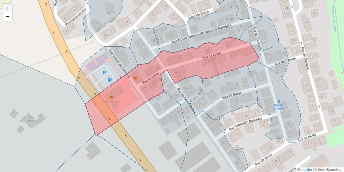 Mapa detalhado do código postal 7005-392 com limites, códigos postais vizinhos e agências dos correios