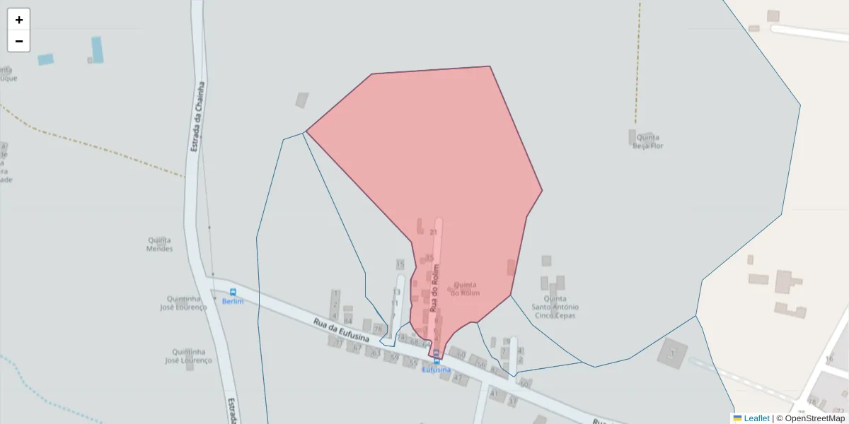 Mapa detalhado do código postal 7005-442 com limites, códigos postais vizinhos e agências dos correios