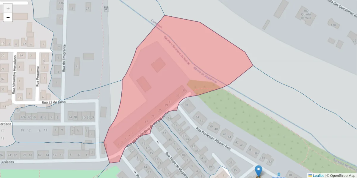 Mapa detalhado do código postal 7005-532 com limites, códigos postais vizinhos e agências dos correios