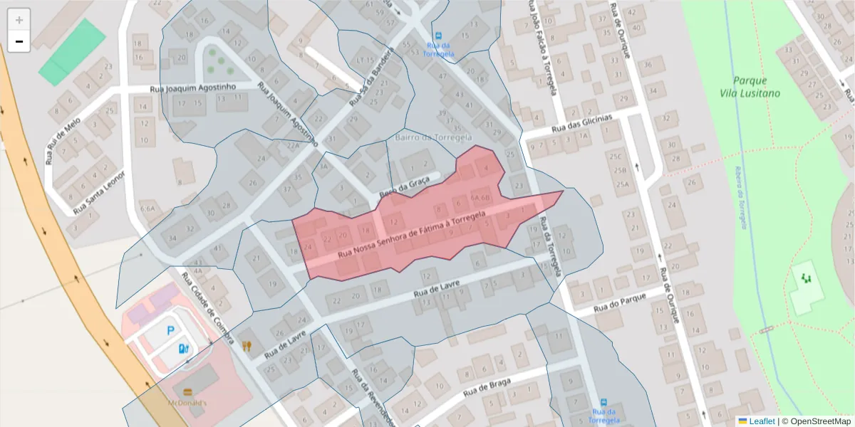 Mapa detalhado do código postal 7005-567 com limites, códigos postais vizinhos e agências dos correios