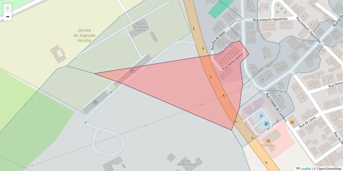 Mapa detalhado do código postal 7005-601 com limites, códigos postais vizinhos e agências dos correios